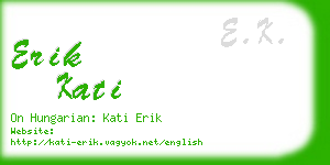 erik kati business card